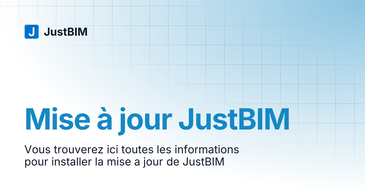 Mise à jour JustBIM | JustBIM